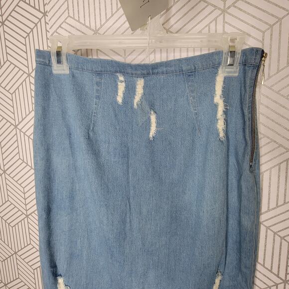 Lucy Paris Jean Skirt Sz Medium - Picture 3 of 9